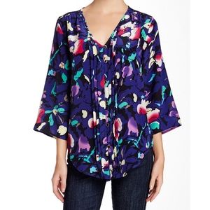 Yumi Kim Purple 100% Silk Lizzie Blouse XS